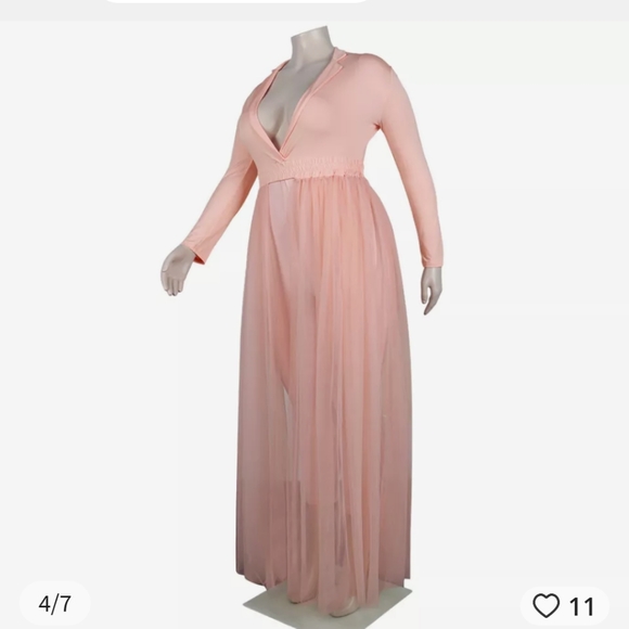 Plus size 2-piece Jumpsuit with mesh skirt NEW WITHOUT TAGS - Picture 3 of 5